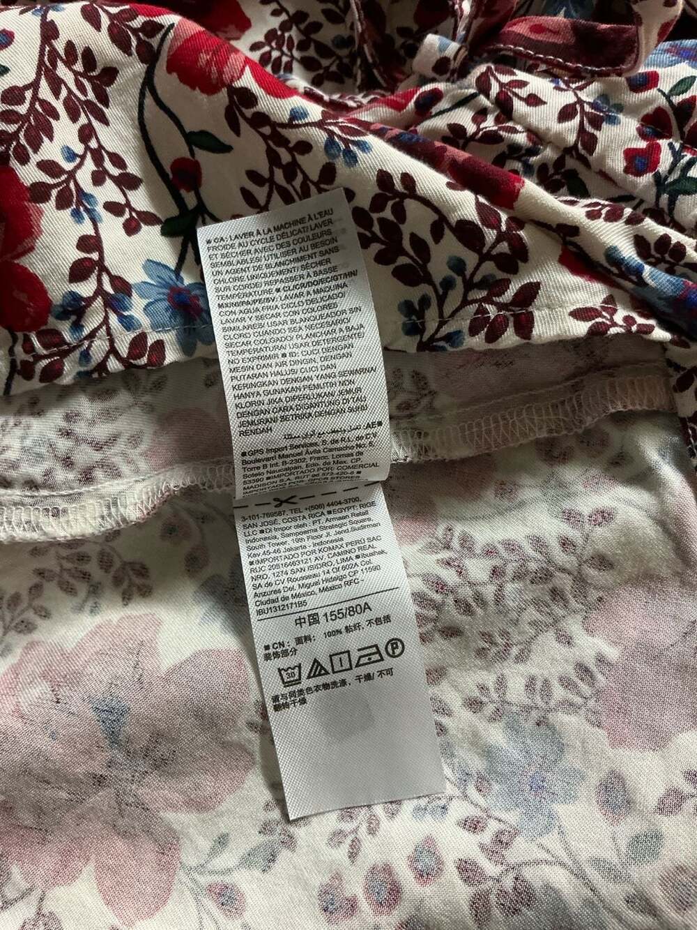 Old Navy Petite XS Floral V-Neck Fit & Flare Dress with Crochet Trim - Picture 6 of 6